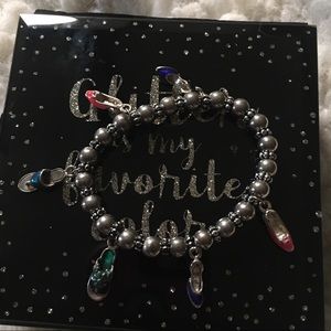 Silver Charm Slipper bracelet